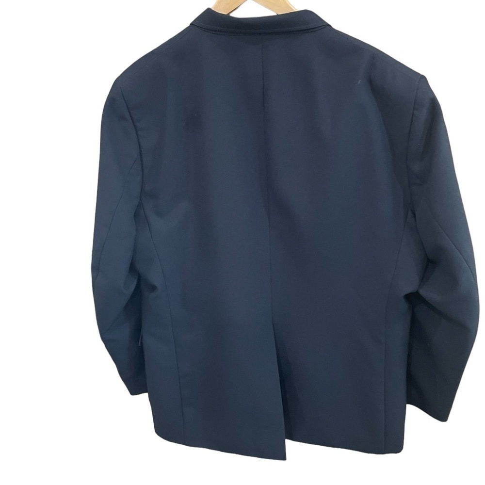 Edward’s Navy Blue Men’s Blazer size 48 L single breasted gold metal buttons - Picture 2 of 7